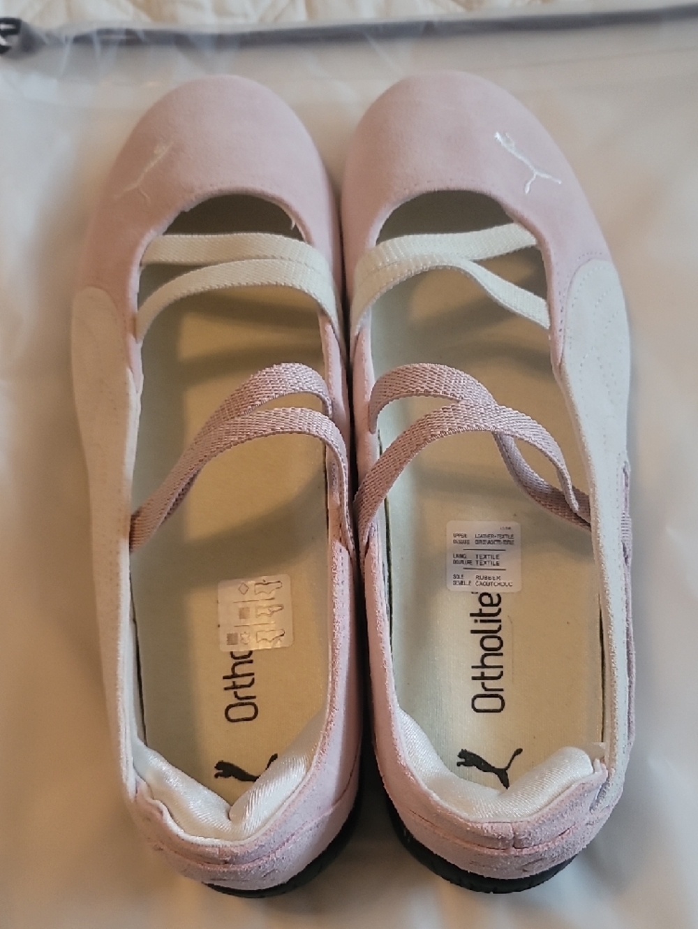 Puma Blush Pink Suede Ballet Sneakers - Picture 6 of 7